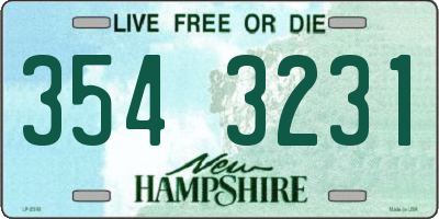 NH license plate 3543231