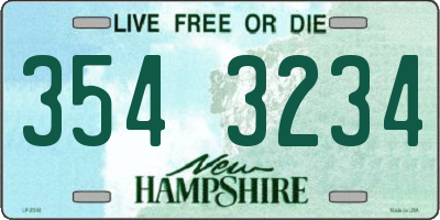 NH license plate 3543234