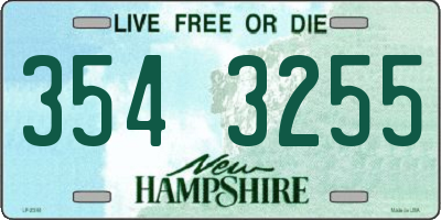 NH license plate 3543255