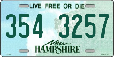 NH license plate 3543257