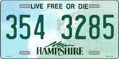 NH license plate 3543285