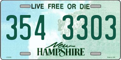 NH license plate 3543303