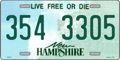 NH license plate 3543305