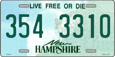 NH license plate 3543310
