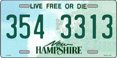 NH license plate 3543313