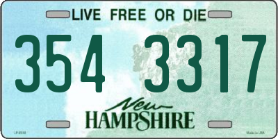 NH license plate 3543317