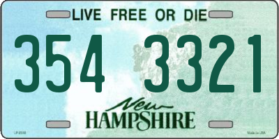 NH license plate 3543321