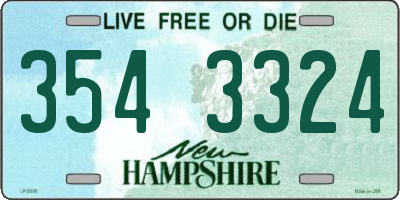 NH license plate 3543324