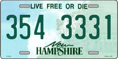 NH license plate 3543331