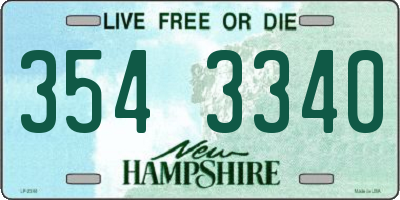 NH license plate 3543340