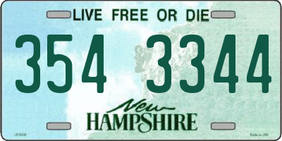 NH license plate 3543344