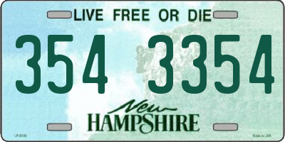 NH license plate 3543354
