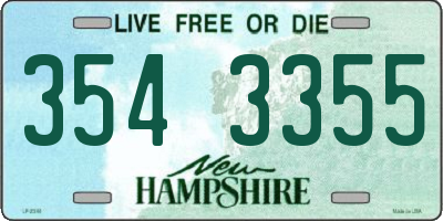 NH license plate 3543355