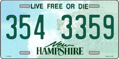 NH license plate 3543359