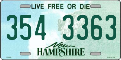 NH license plate 3543363