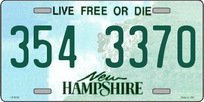 NH license plate 3543370