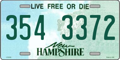 NH license plate 3543372
