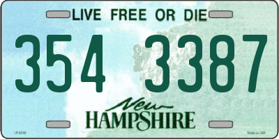 NH license plate 3543387