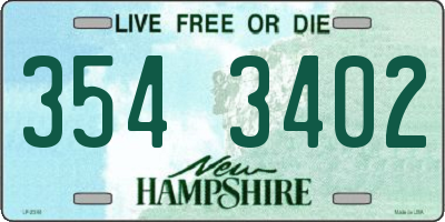 NH license plate 3543402