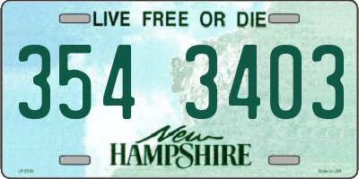 NH license plate 3543403