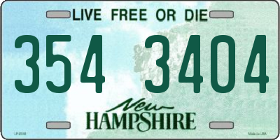 NH license plate 3543404