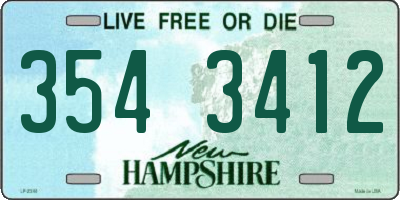 NH license plate 3543412