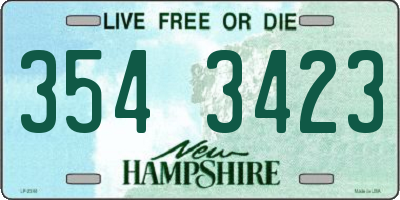 NH license plate 3543423