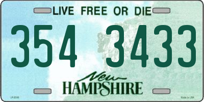 NH license plate 3543433