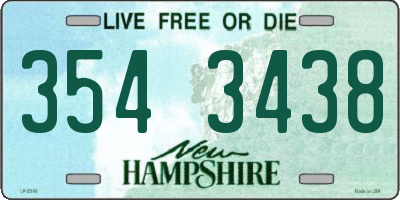 NH license plate 3543438