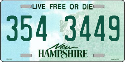 NH license plate 3543449