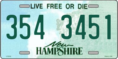 NH license plate 3543451