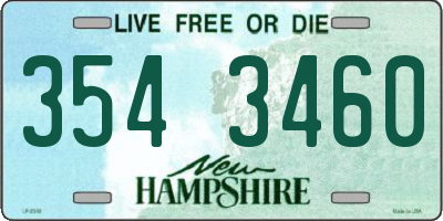 NH license plate 3543460