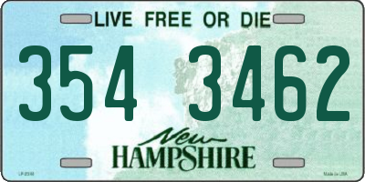 NH license plate 3543462
