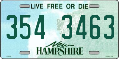 NH license plate 3543463