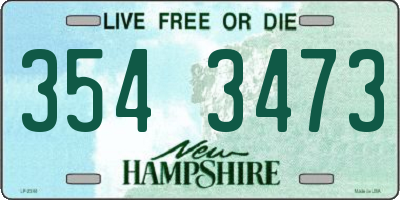 NH license plate 3543473