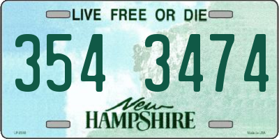 NH license plate 3543474