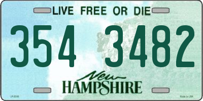 NH license plate 3543482