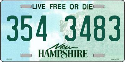 NH license plate 3543483
