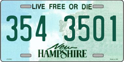 NH license plate 3543501