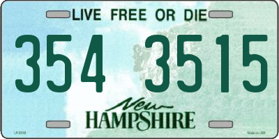 NH license plate 3543515