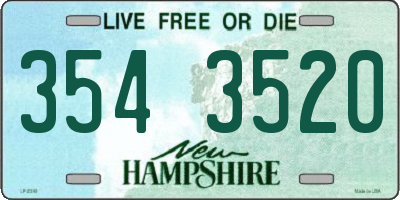 NH license plate 3543520