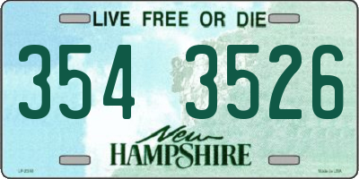 NH license plate 3543526