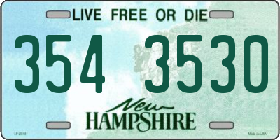 NH license plate 3543530