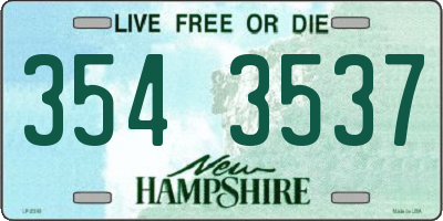 NH license plate 3543537