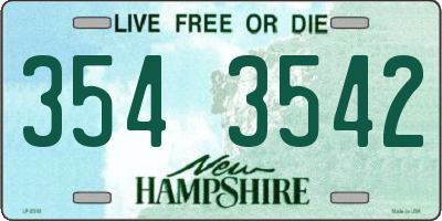 NH license plate 3543542