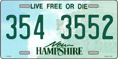 NH license plate 3543552