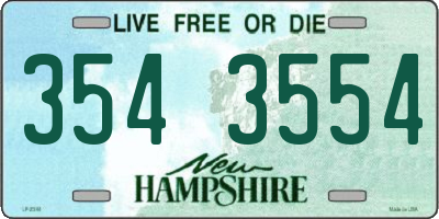 NH license plate 3543554