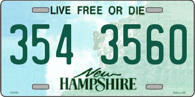 NH license plate 3543560