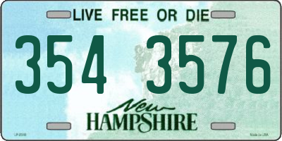 NH license plate 3543576