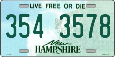 NH license plate 3543578